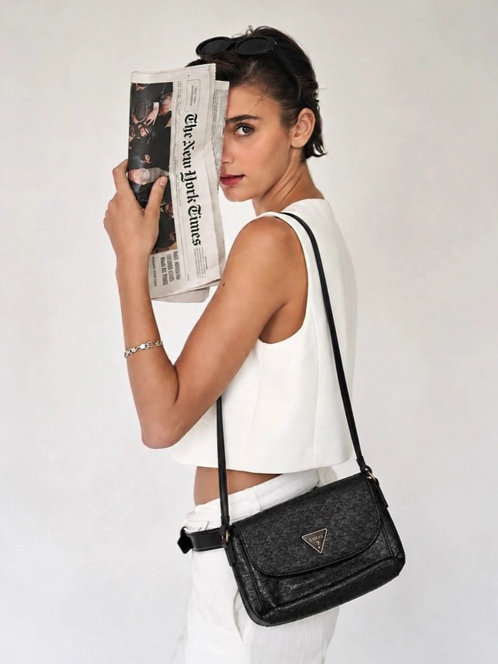 GUESS Embossed Logo Crossbody Bag